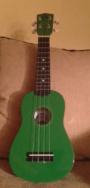 Photo of a green ukelele